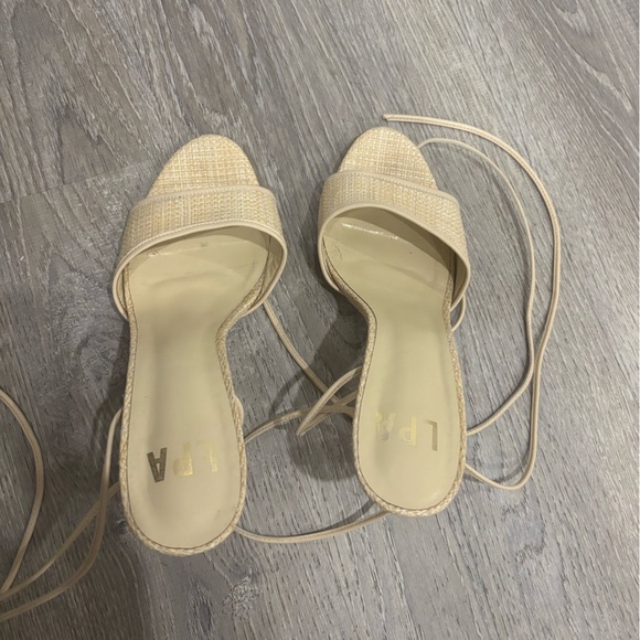 LPA Amara Lace Up Heel in Tan - Picture 5 of 7